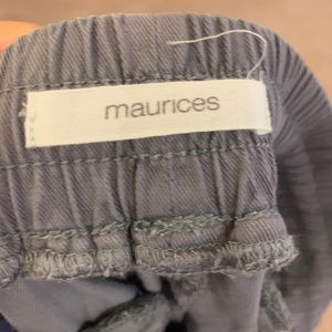 Women's gray/blue jogger pants.